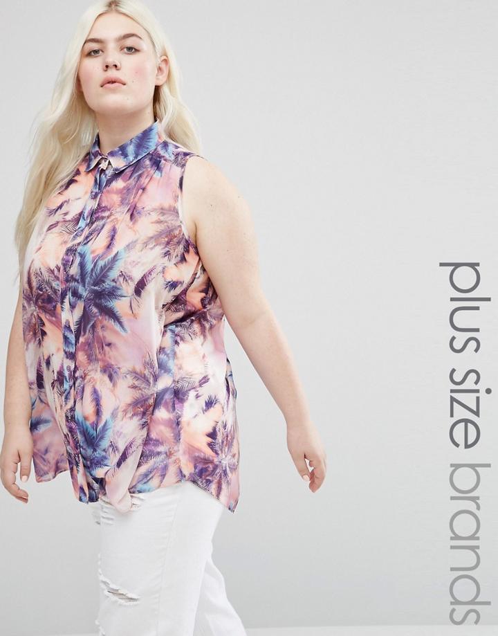 Koko Plus Shirt In Feather Print - Multi