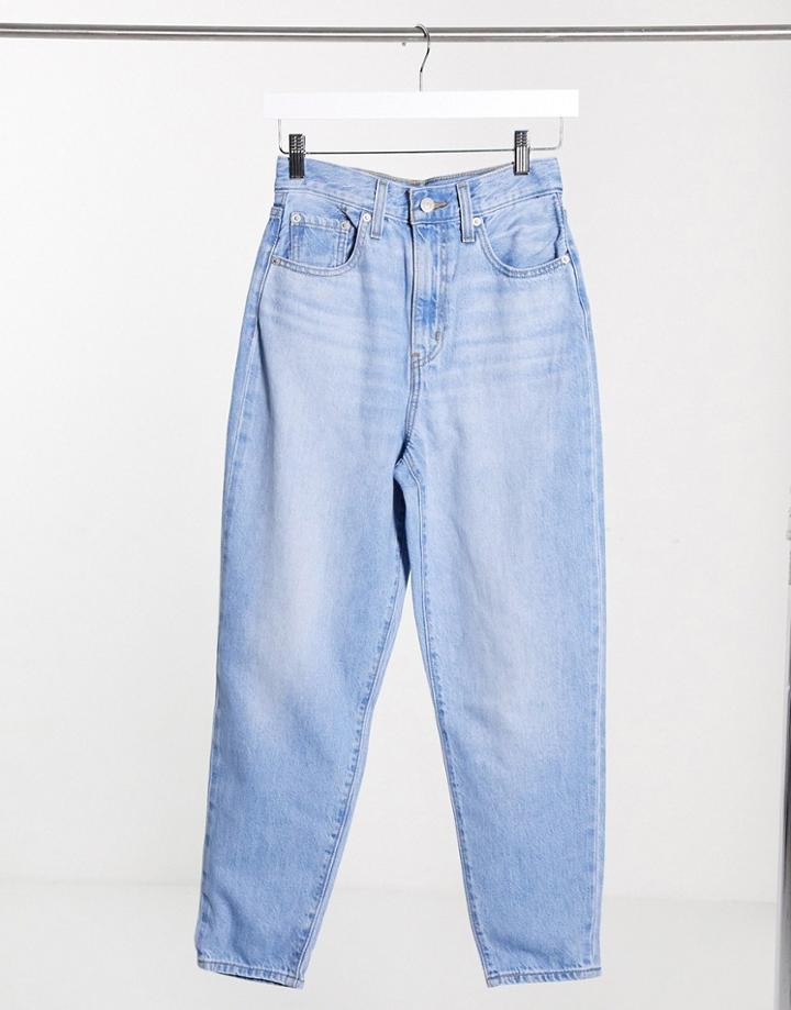 Levi's High Loose Tapered Leg Jeans In Light Wash-blues