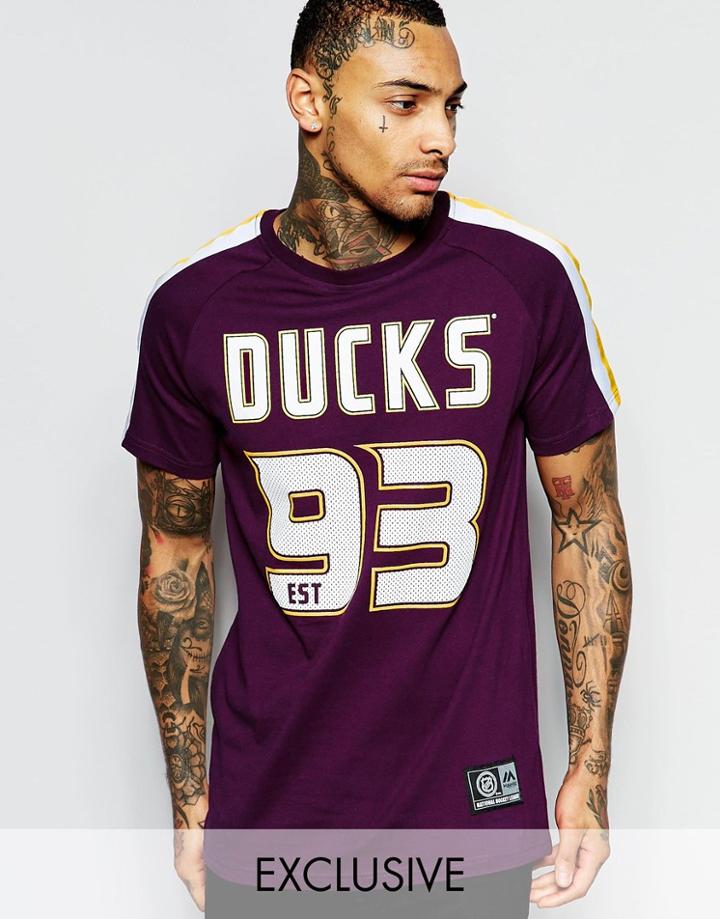 Majestic Ducks Longline T-shirt - Purple