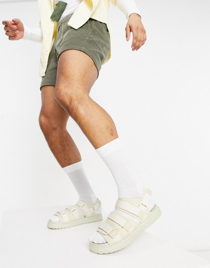 Asos Design Tech Sandals In Stone-neutral