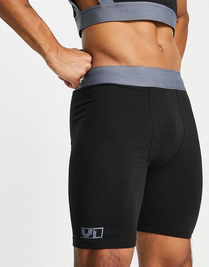 Asos Design Skinny Legging Short In Black With Text Print - Part Of A Set