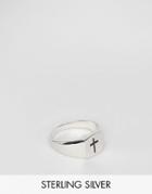 Serge De Nimes Cross Signet Ring In Solid Silver English Hallmarked 95
