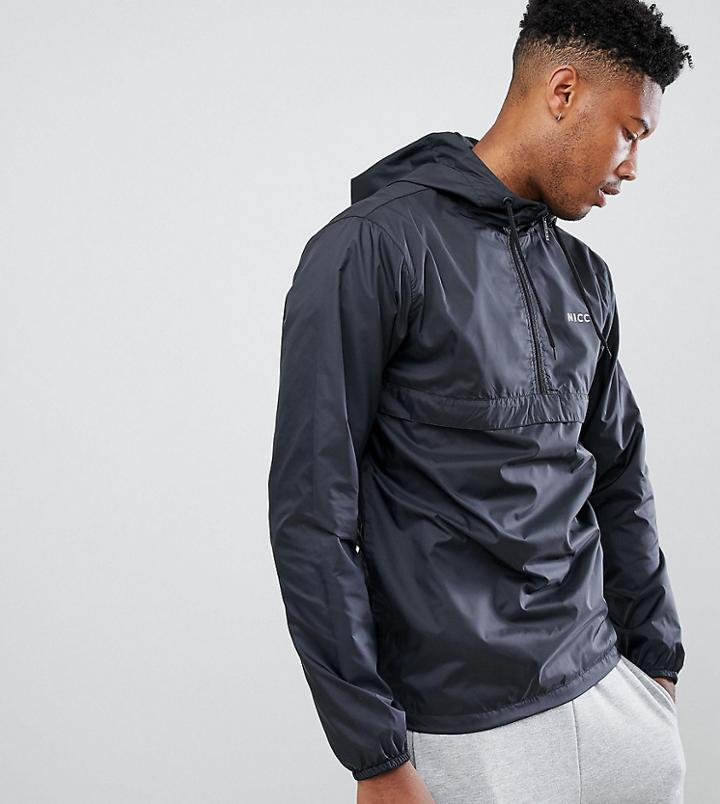 Nicce Windbreaker Logo Jacket In Black Exclusive To Asos - Black