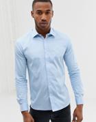 Avail London Muscle Fit Shirt In Light Blue - Blue