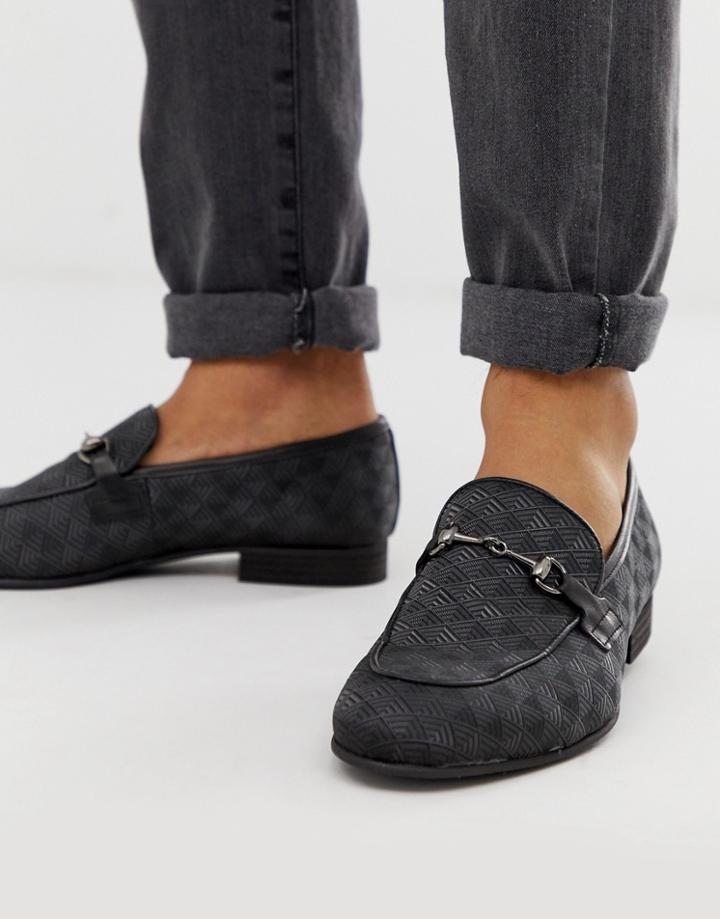 Zign Velvet Bar Loafers In Gray Velvet - Gray