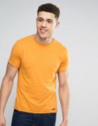 Brave Soul Basic Raw Edge T-shirt - Yellow