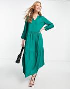 Y.a.s. Jolina Tiered Maxi Dress In Green