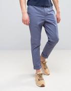 Asos Tapered Chinos In Blue - Blue