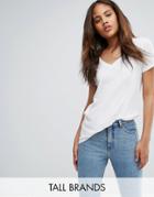 Vero Moda Tall V Neck T-shirt - White
