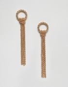 Pieces Chain Drop Earrings - Gold