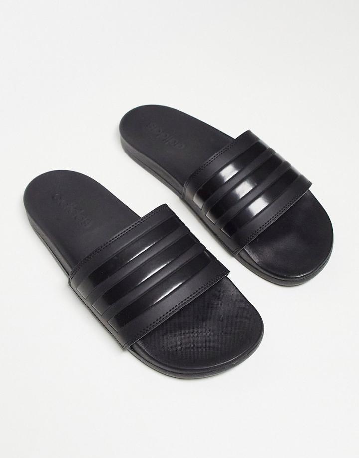 Adidas Swim Adilette Sliders In Black