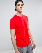 Asos Crew Neck T-shirt With Pocket In Red - Red