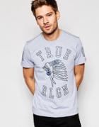 True Religion T-shirt Headdress Heather Gray - Heather Gray