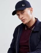 Fred Perry Pique Cap In Navy - Navy