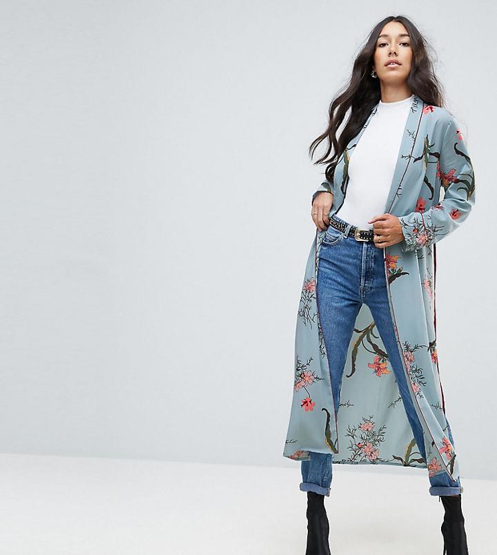 Asos Tall Printed Kimono - Multi