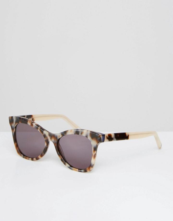 Asos Premium Handmade Retro Cat Eye Sunglasses - Multi