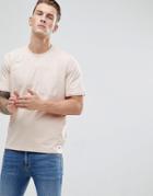 Esprit Dropped Shoulder T-shirt With Woven Pocket - Pink