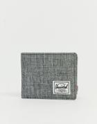 Herschel Supply Co Roy Coin Rfid Billfold Wallet In Crosshatch Raven - Gray