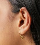 Kingsley Ryan 12mm Dinosaur Hoop Earrings In Sterling Silver Gold Plate