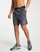 Nike Training Dri-fit Knit Veneer Shorts In Black Heather