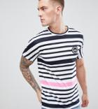 Hype T-shirt In Stripe Exclusive To Asos - Black