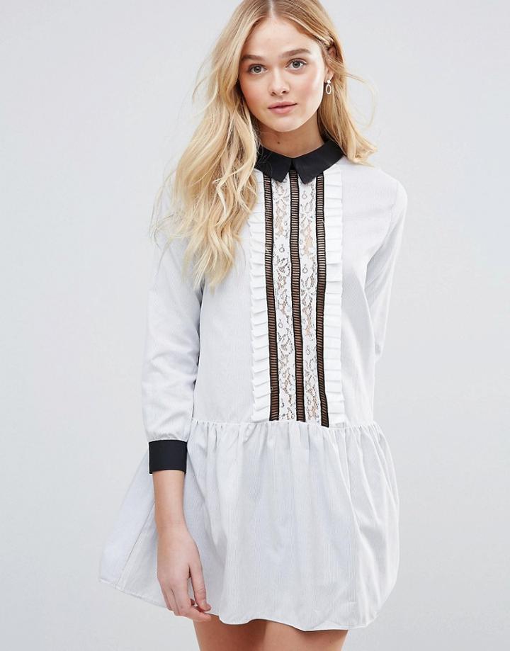 The English Factory Peter Pan Collar Dress - Gray