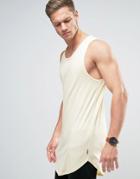 Jack & Jones Originals Longline Tank - Beige