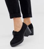Asos Design Wide Fit Stockton Chunky Loafers In Black