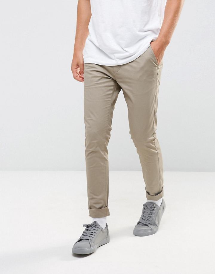 Dr Denim Chinos Heywood Slim Tapered Fit Khaki-beige