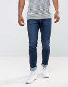 Mango Man Skinny Jeans In Dark Wash - Blue