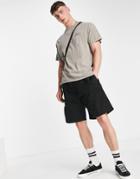 Topman Oversized T-shirt With Uniform Collective Chest Print In Khaki-green