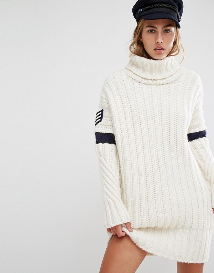 Tommy Hilfiger Tommyxgigi Roll Neck Knit Dress - White