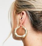 Image Gang 18k Gold Plated Phoebe Bamboo Hoop Earrings