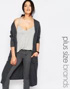 Pink Clove Lounge Oversized Slouchy Cardigan - Gray