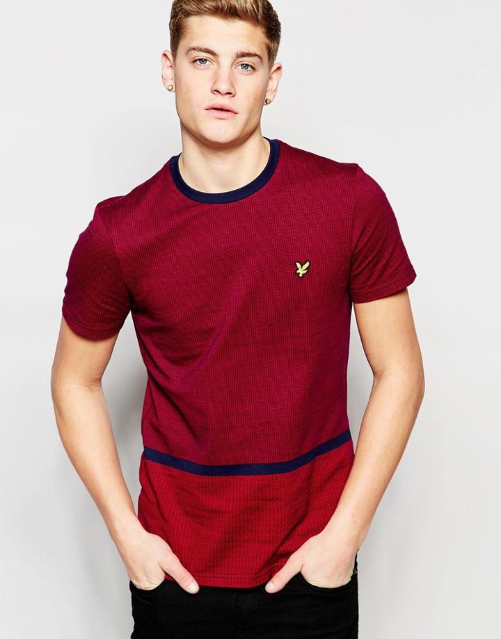 Lyle & Scott T-shirt With All Over Fairisle Pattern - Navy