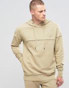 Siksilk Hoodie With Raw Edges - Stone