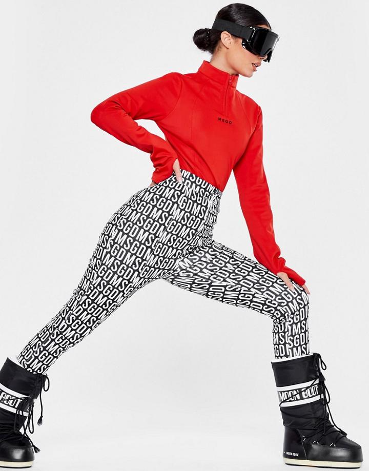 Missguided Ski Branded Legging-black