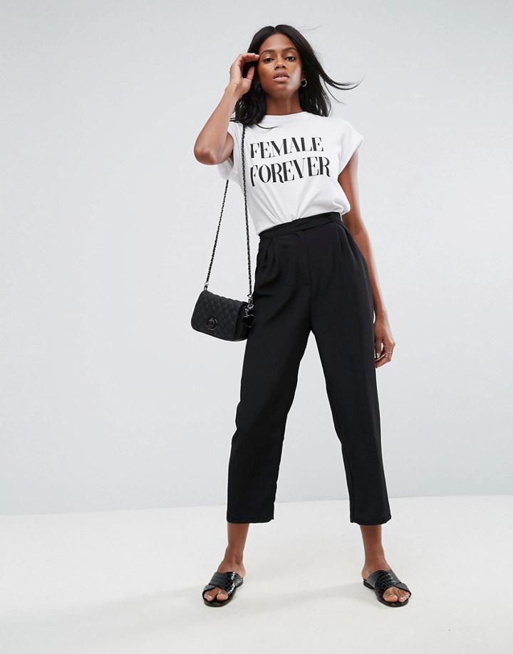 Asos Tapered Peg Pants - Black