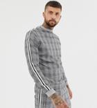 Mauvais Muscle Check Sweatshirt With Side Stripe - Gray
