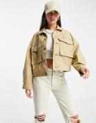 Levi's Boxy Utility Jacket In Beige-neutral