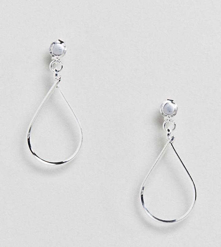 Asos Sterling Silver Teardrop Earrings - Silver