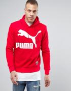 Puma Archive Logo Hoodie In Red - Red