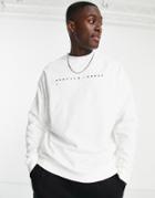Asos Unrvlld Spply Oversized Sweatshirt With Logo Print In White