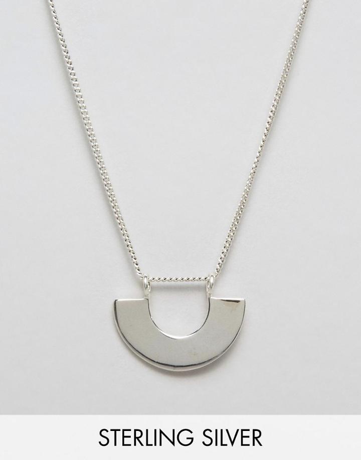 Fashionology Sterling Silver Sunrise Necklace - Silver