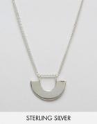 Fashionology Sterling Silver Sunrise Necklace - Silver