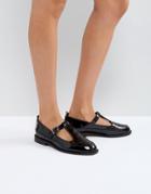 Asos Mandarin Flat Shoes - Black