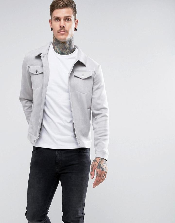 Another Influence Suedette Jacket - Gray