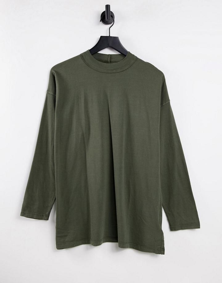 Free People Be Free Long Sleeve Tunic Top In Green