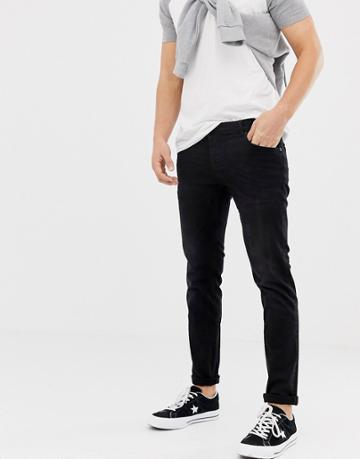 Solid Slim Fit Jean Washed Black - Black