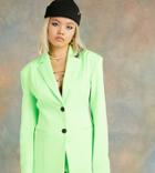 Collusion Blazer With Nipped In Waist In Neon Green